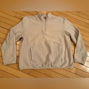 Z by Zelle Size XL Cream Relaxed Fleece Quarter-Zip Pullover w/pockets. EUC